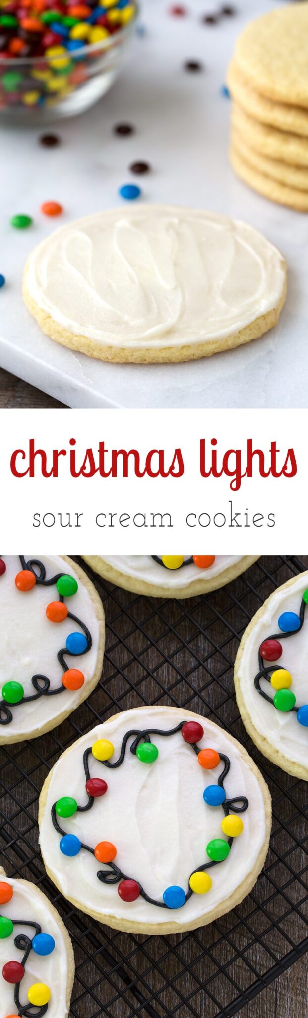 Guaranteed to please kids of all ages, Christmas Lights Cookies are an easy and fun cookie to make for holiday gatherings. Perfect for cookie exchanges!