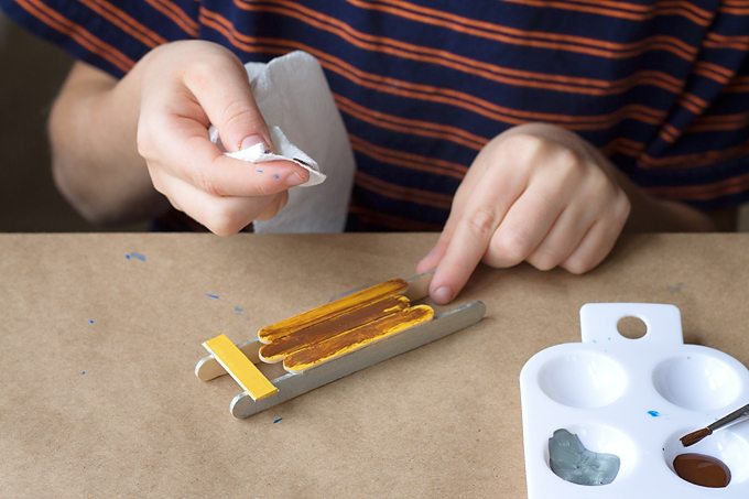 Wooden Sled Ornament
