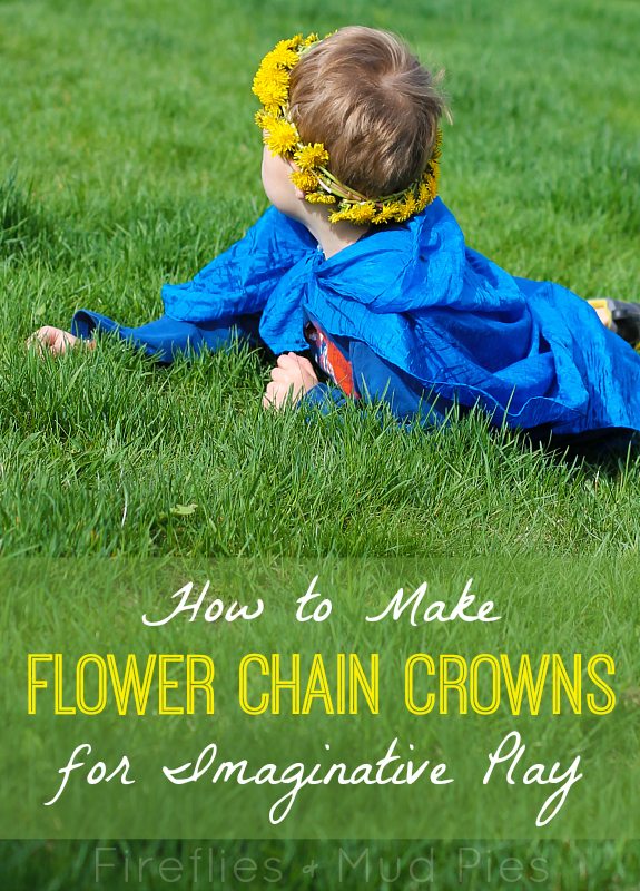 how to make flower chain crowns for imaginative play
