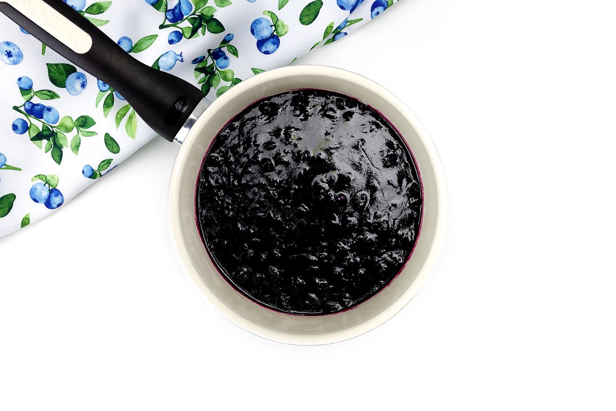 Blueberry syrup for blueberry lemonade.