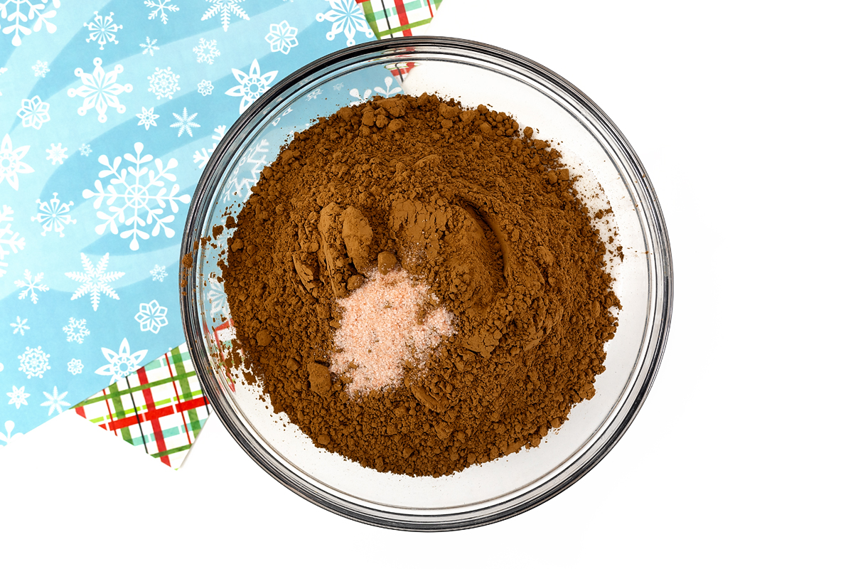 Ingredients for homemade hot chocolate mix.