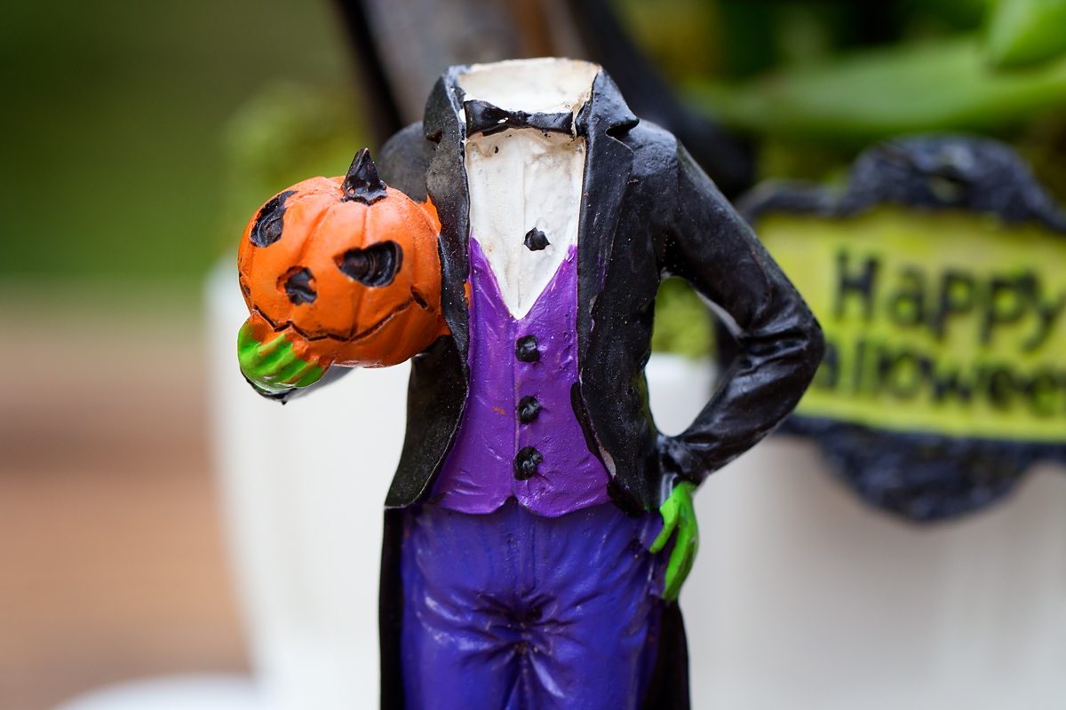 Headless character for Halloween teacup garden.
