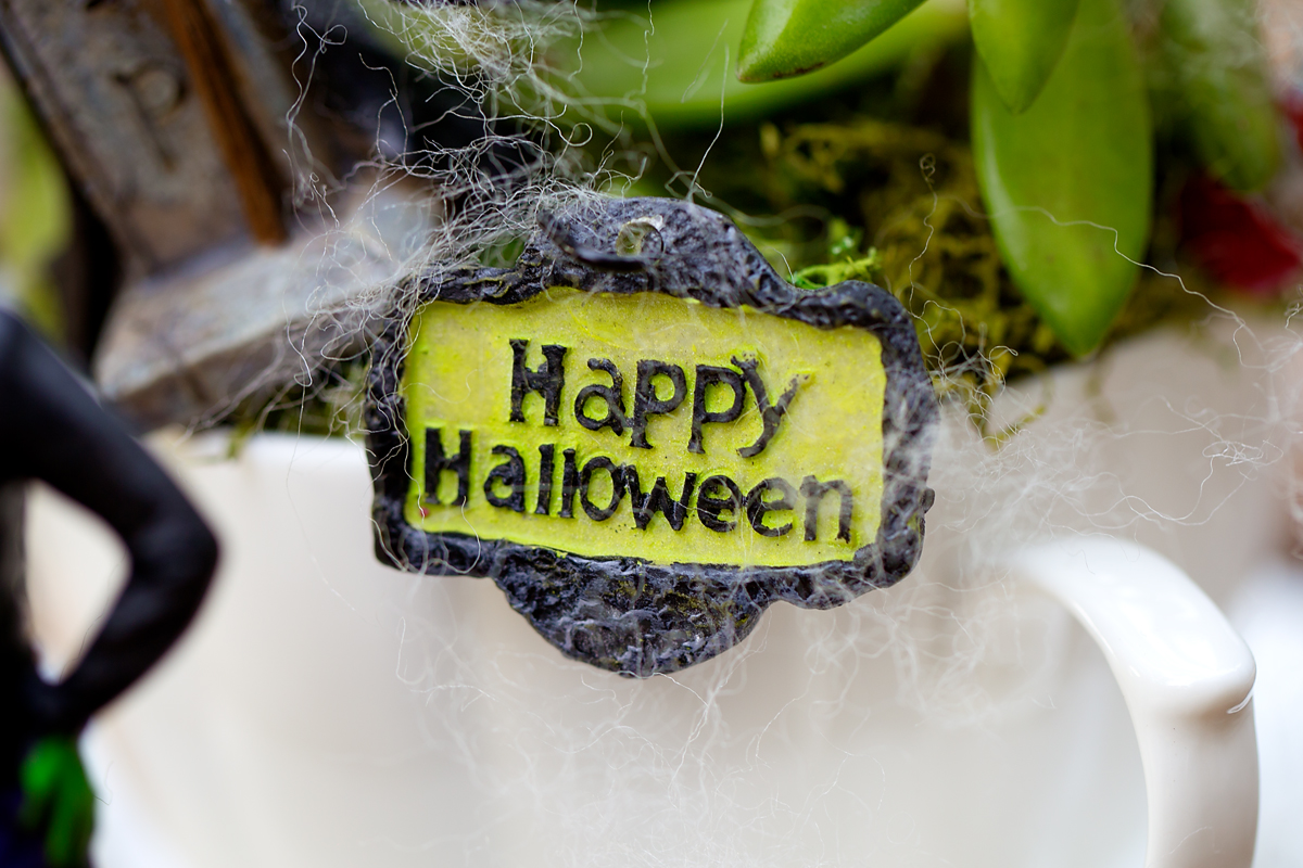 Happy Halloween sign.