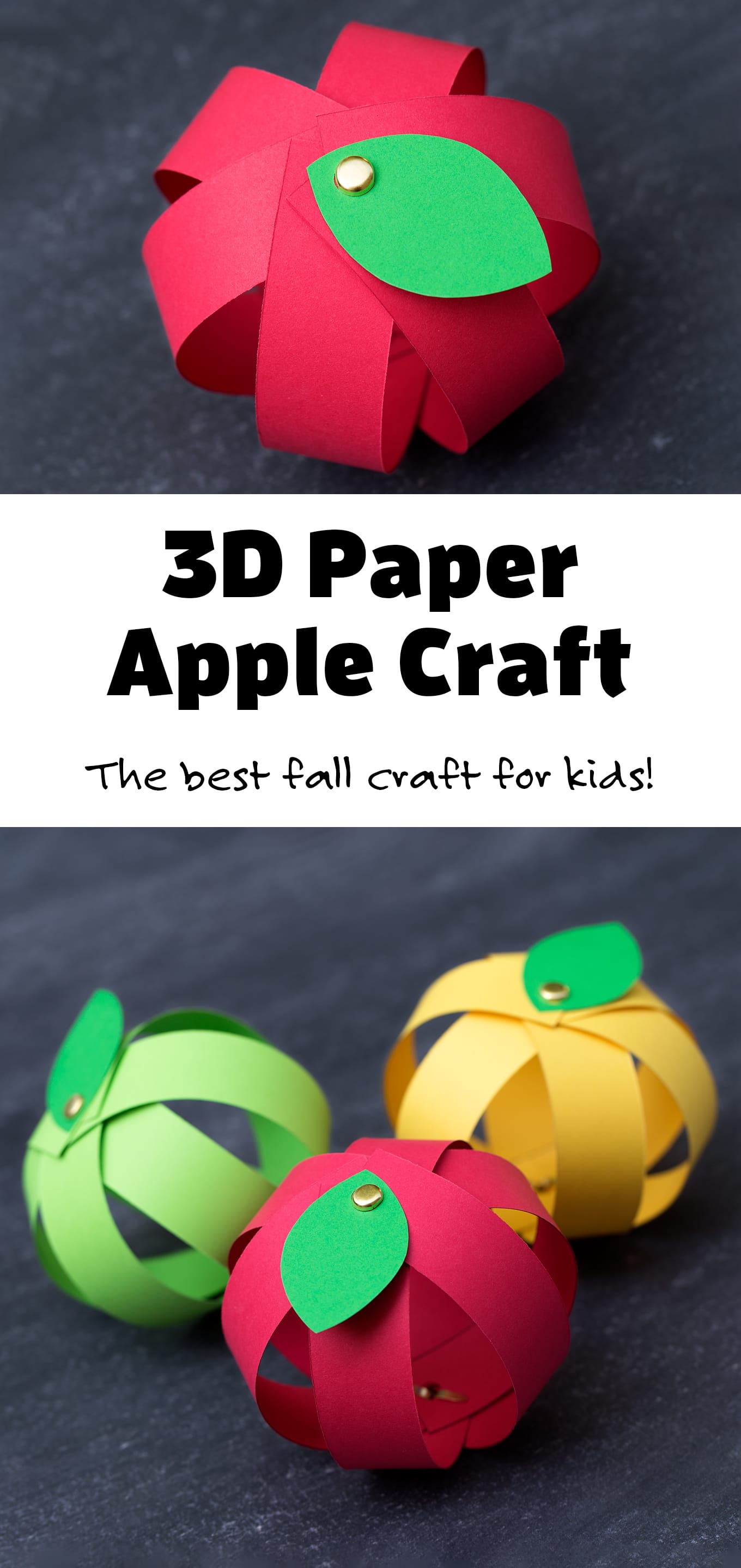 Make Your Own Easy Paper Apple Craft with Free Printable Template