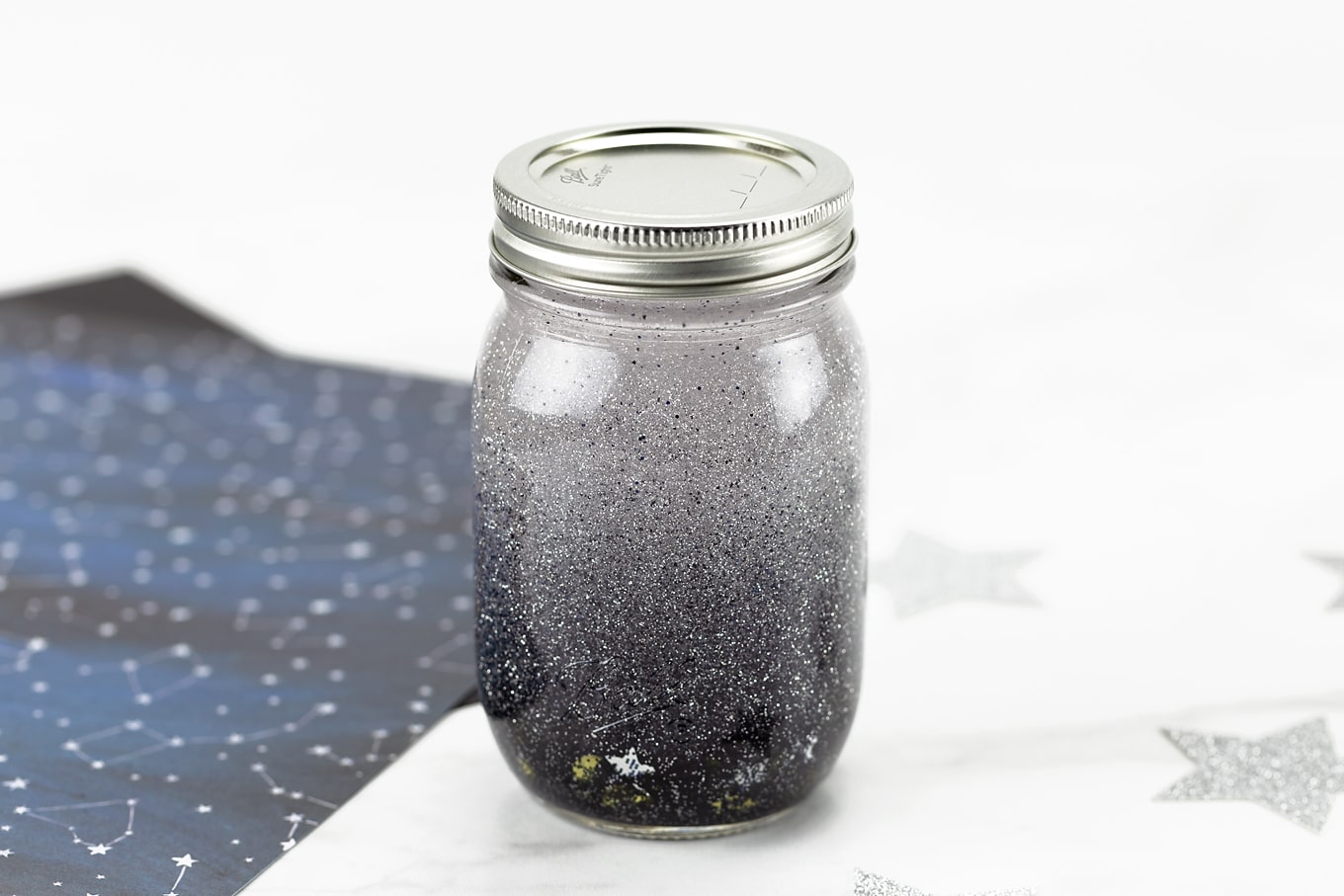 Black Glitter Jar 