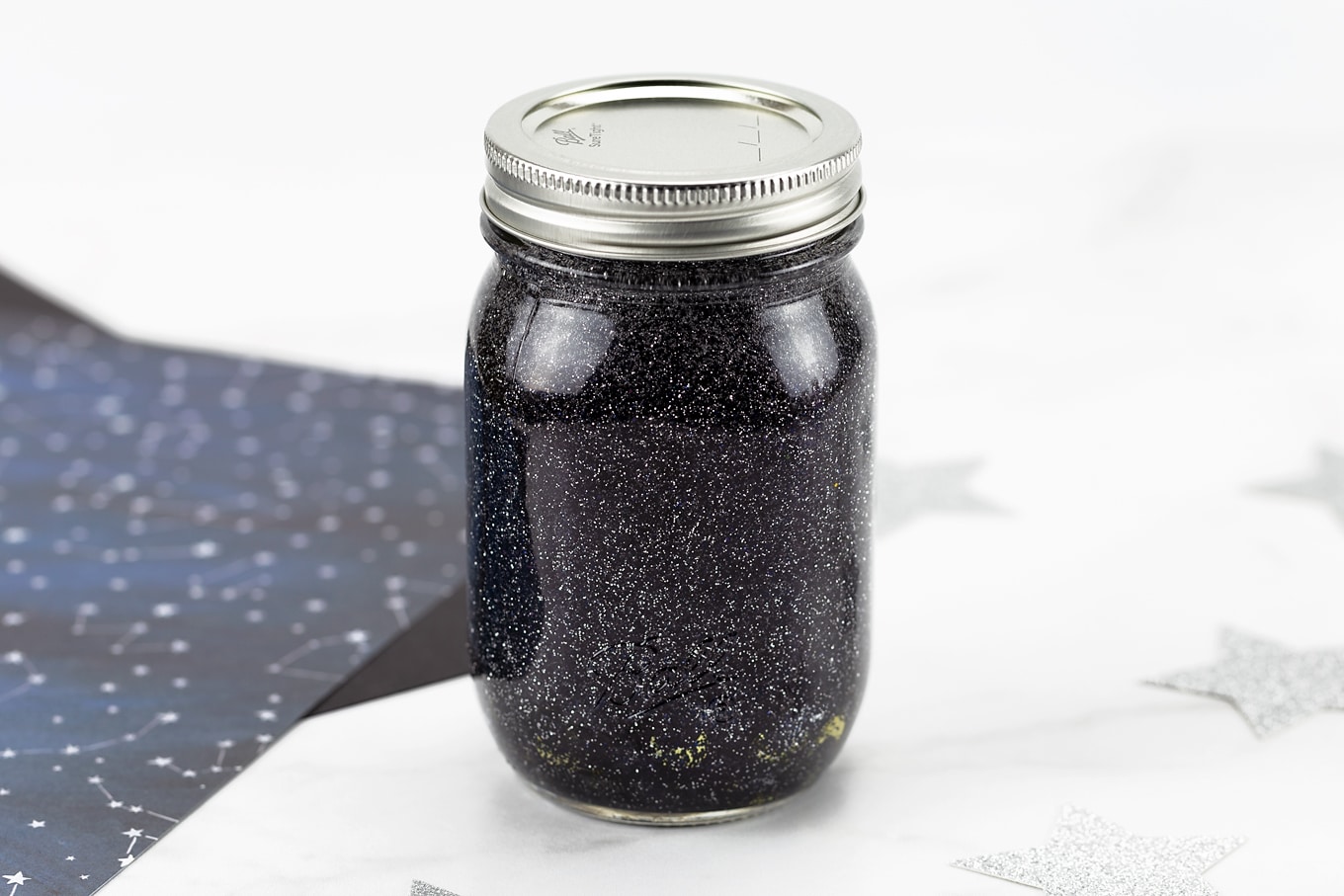 Black Glitter Jar
