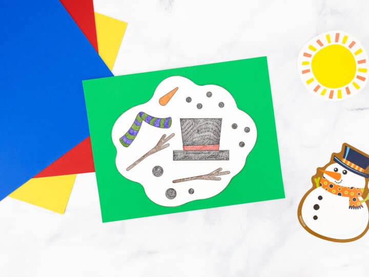 Melting Snowman Coloring Page