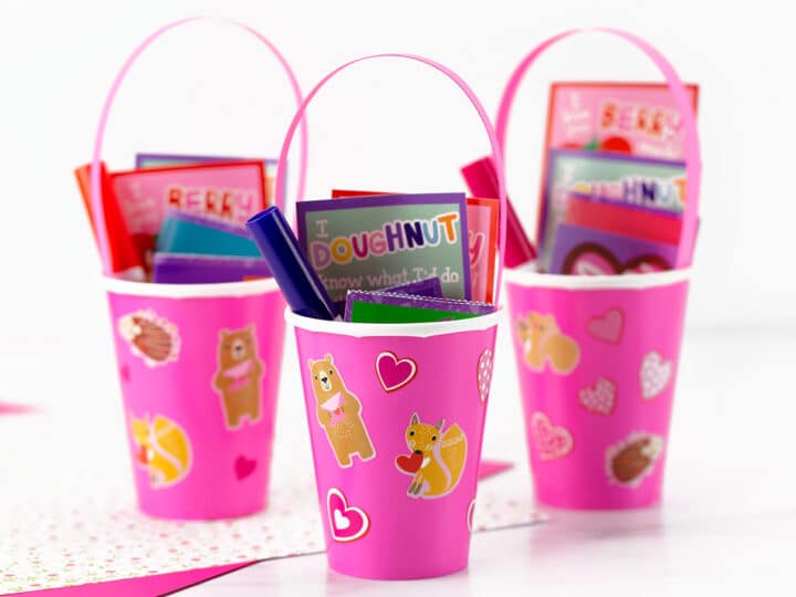 Paper Cup Valentine Holder