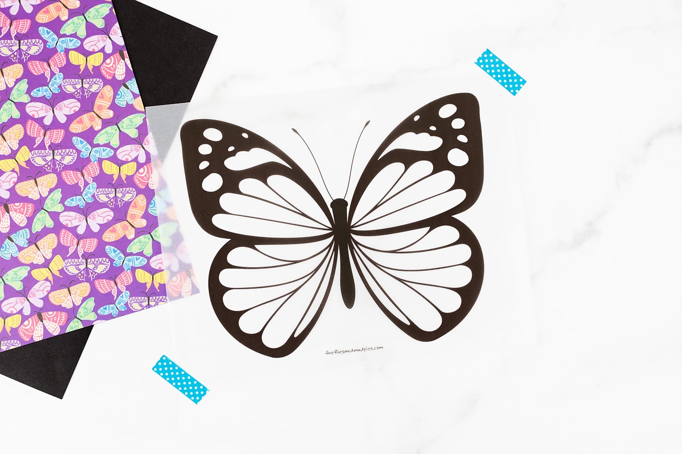 Butterfly Template Printed on Vellum Butterfly Template Printed on Vellum