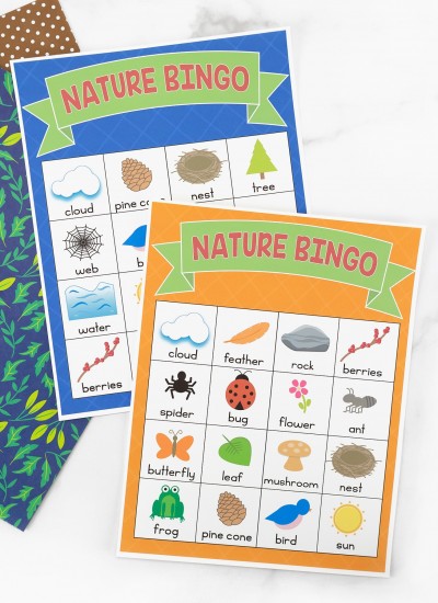 Two Nature BINGO Cards for Kids