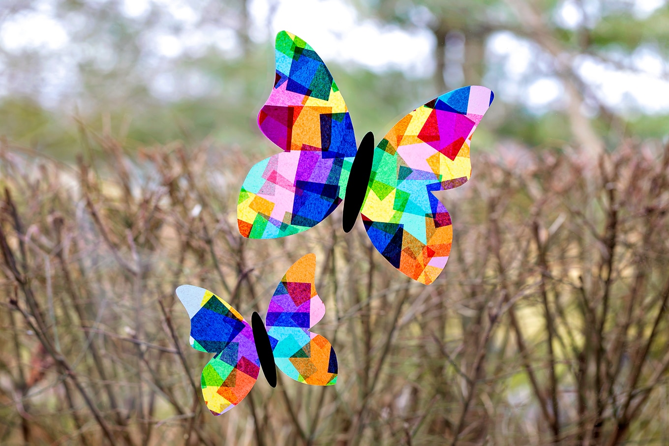 Tissue Paper Butterfly Suncatcher Tissue Paper Butterfly Suncatcher
