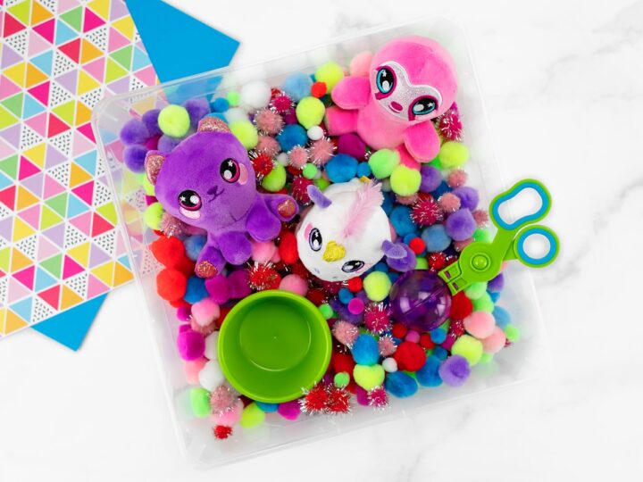 Pom Pom Sensory Bin