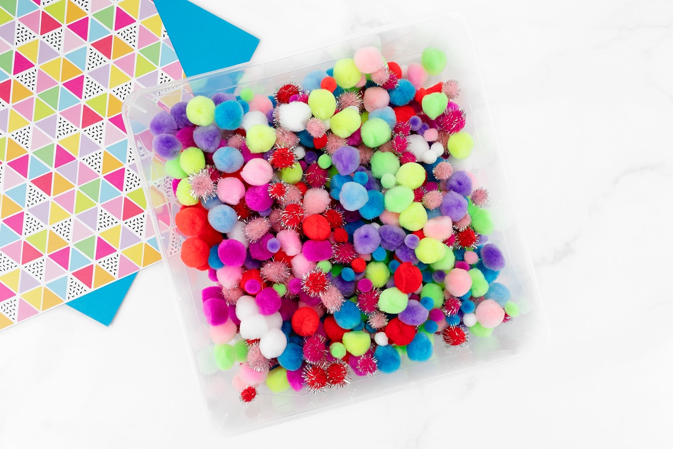 Box Full of Pom Moms