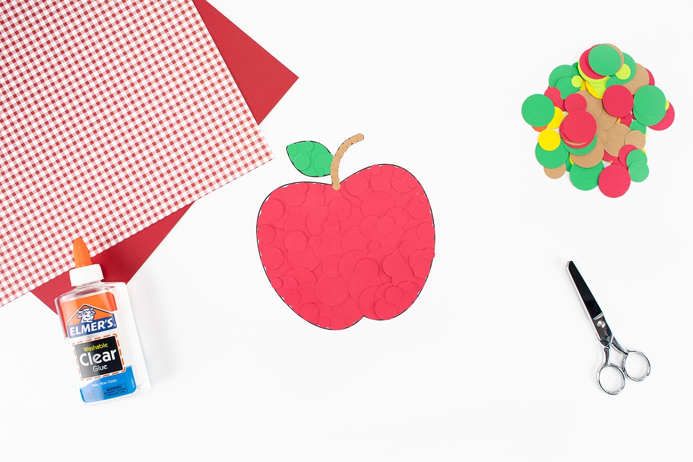 Red Paper Apple Craft Finished Red Paper Apple Craft Finished