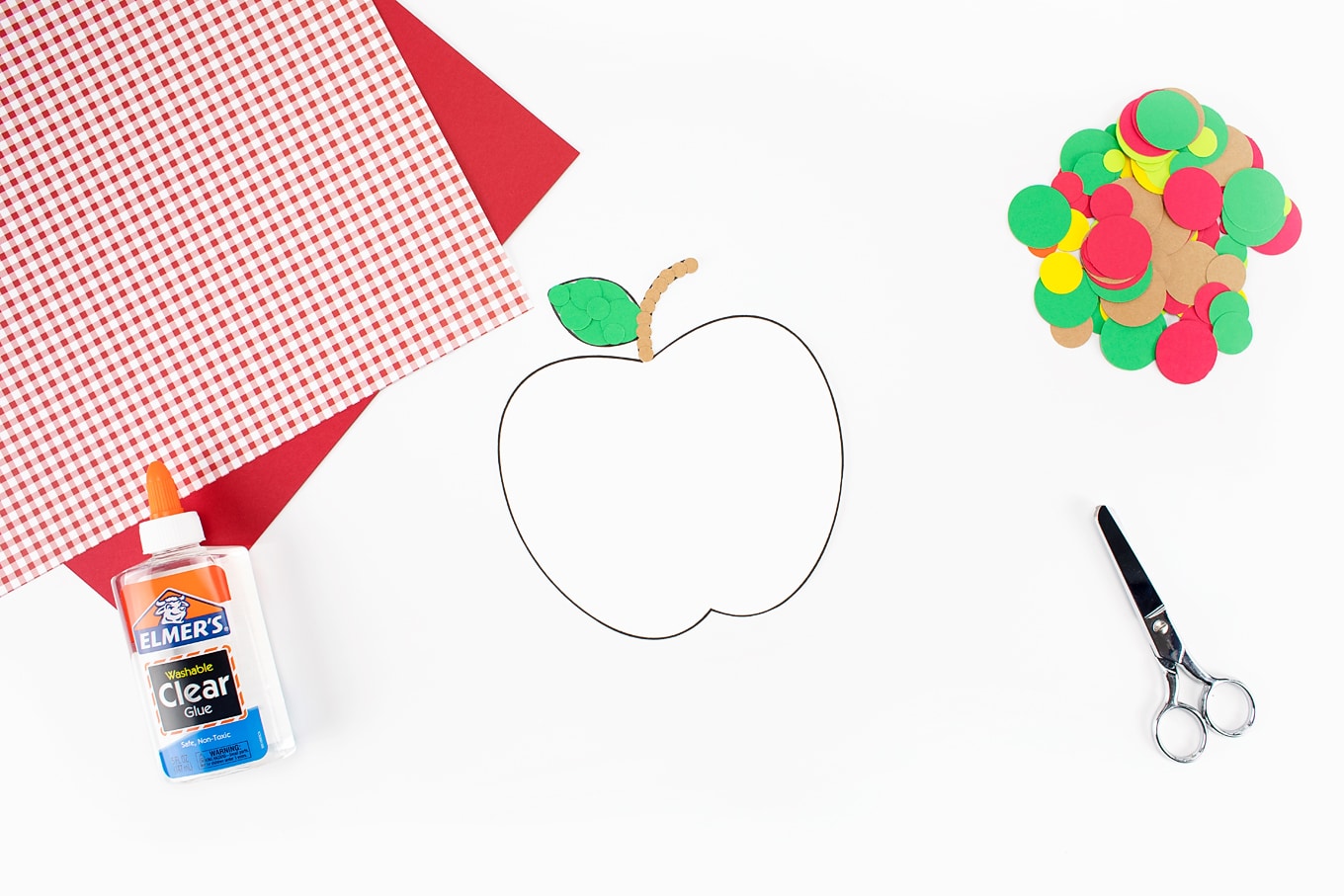 Paper Apple Craft In-Process Paper Apple Craft In-Process