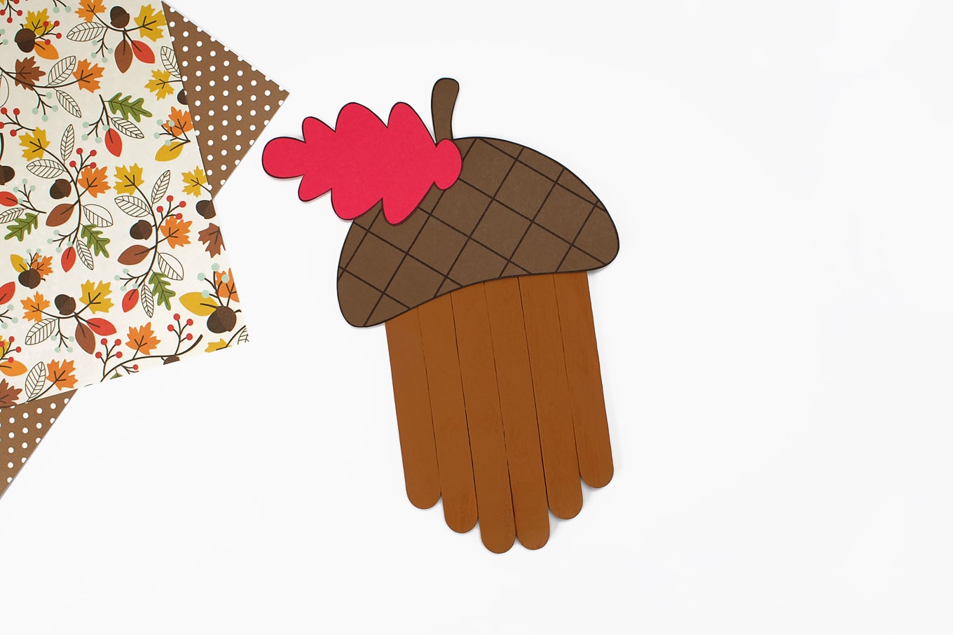 Popsicle Stick Acorn Craft Popsicle Stick Acorn Craft