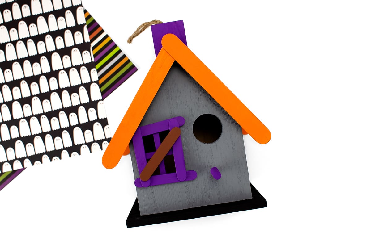 Halloween Birdhouse In-Process Haunted Birdhouse In-Process