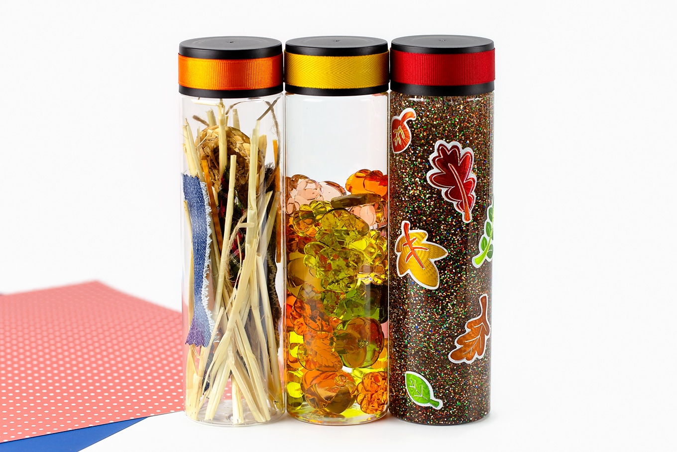Three Fall Sensory Bottles for Kids