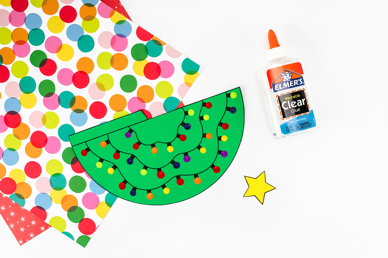 Fingerprint Christmas Tree Craft In-Process Fingerprint Christmas Tree Craft In-Process