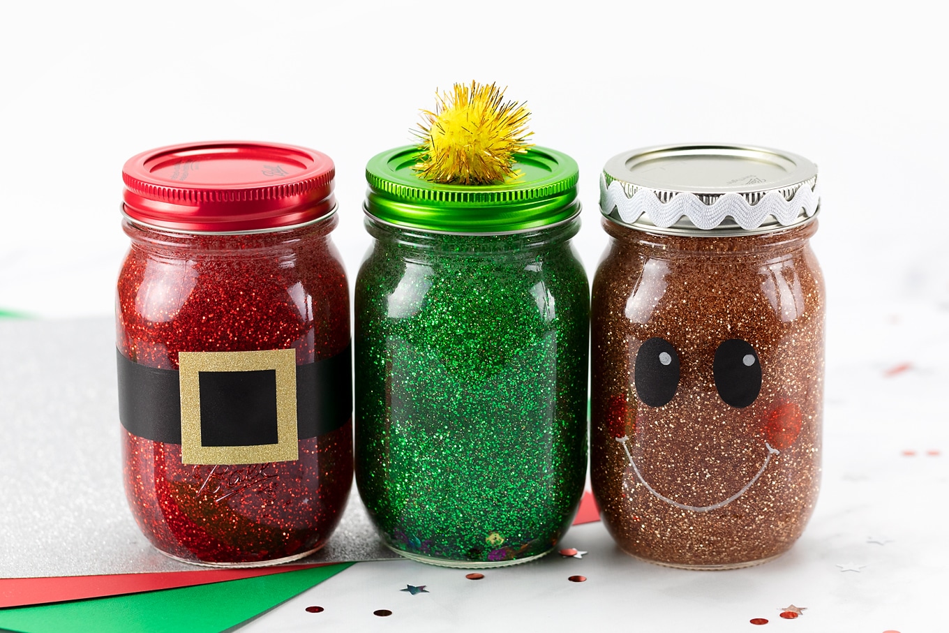 Christmas Glitter Jars