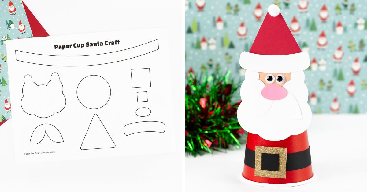 Paper Cup Santa Craft Fireflies and Mud Pies