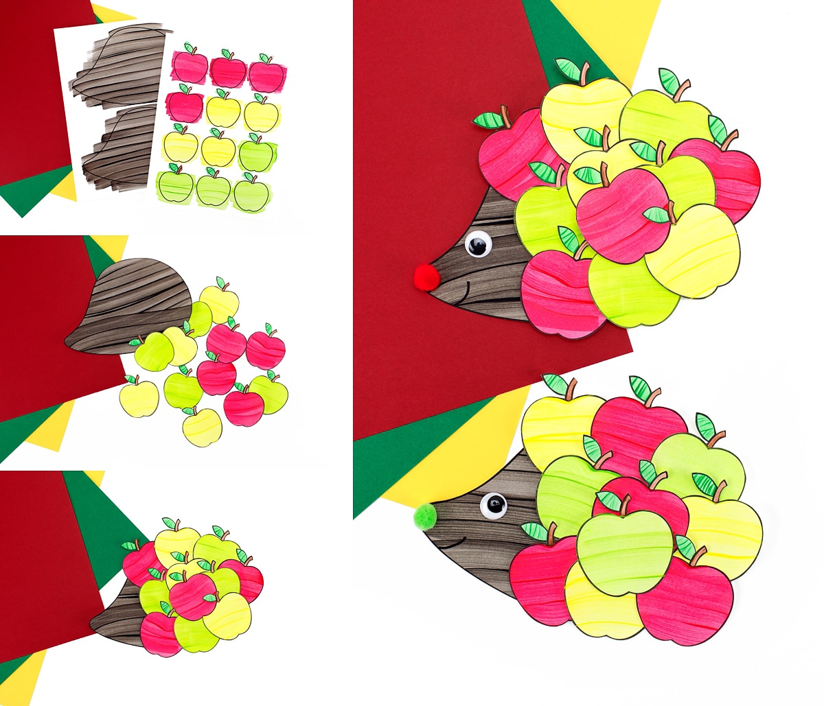 Apple Hedgehog Craft for Kids