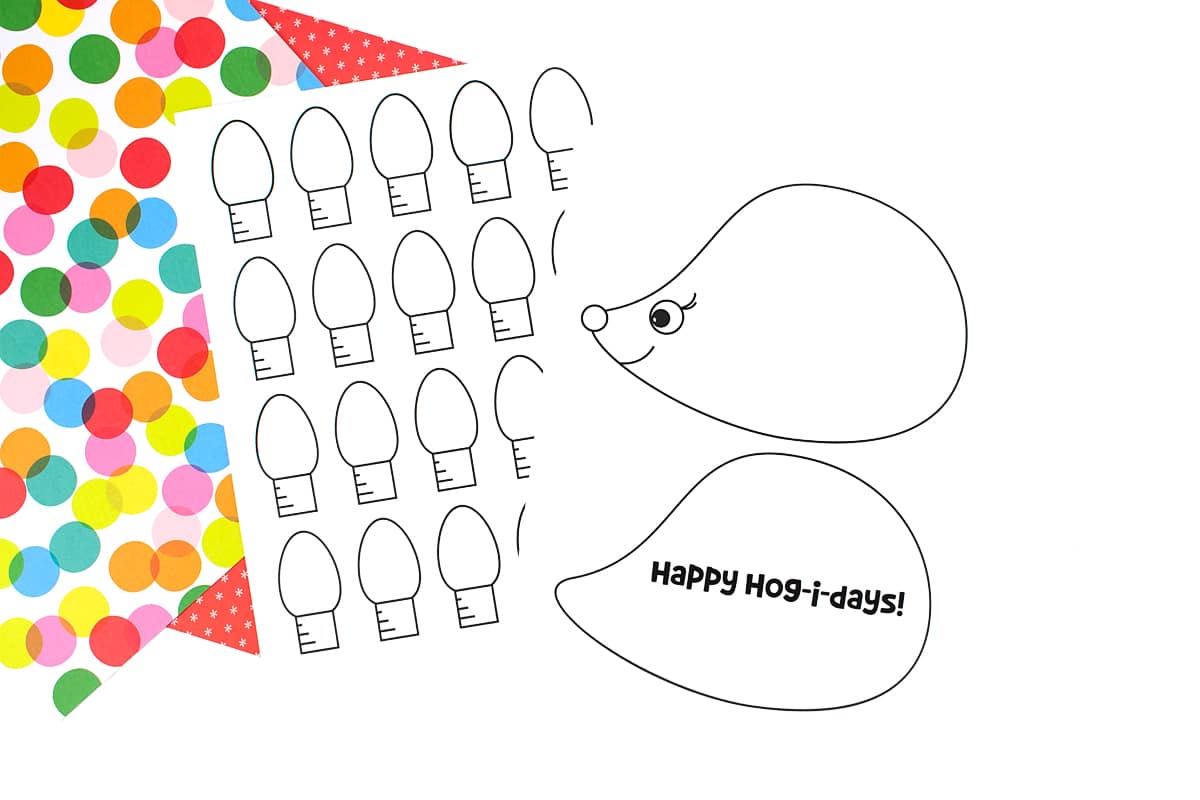 Print the Christmas Hedgehog craft template from our shop.