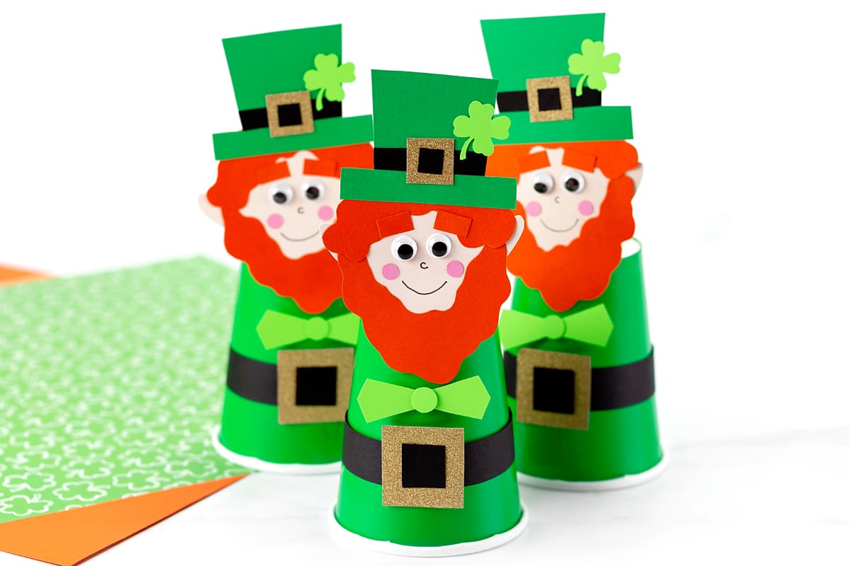 Three Paper Cup Leprechauns