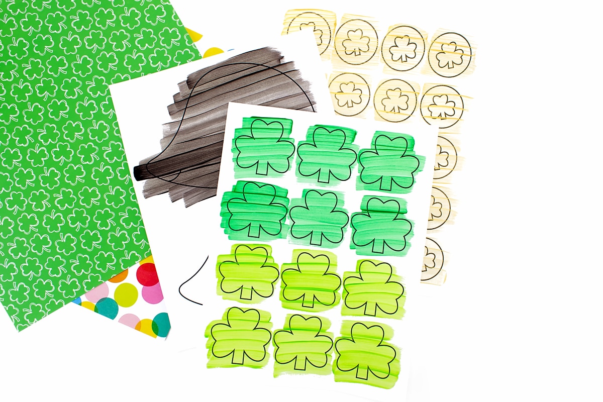 Painted St. Patrick's Day Hedgehog Craft Templates