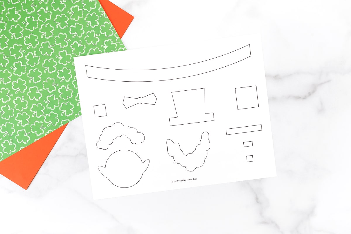 Paper Cup Leprechaun Craft Template