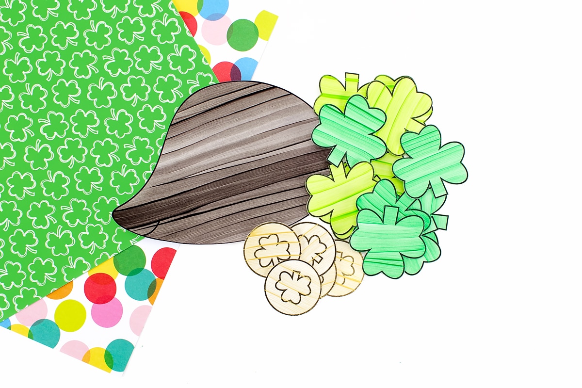 Prepared and Painted St. Patrick's Day Hedgehog Craft Templates