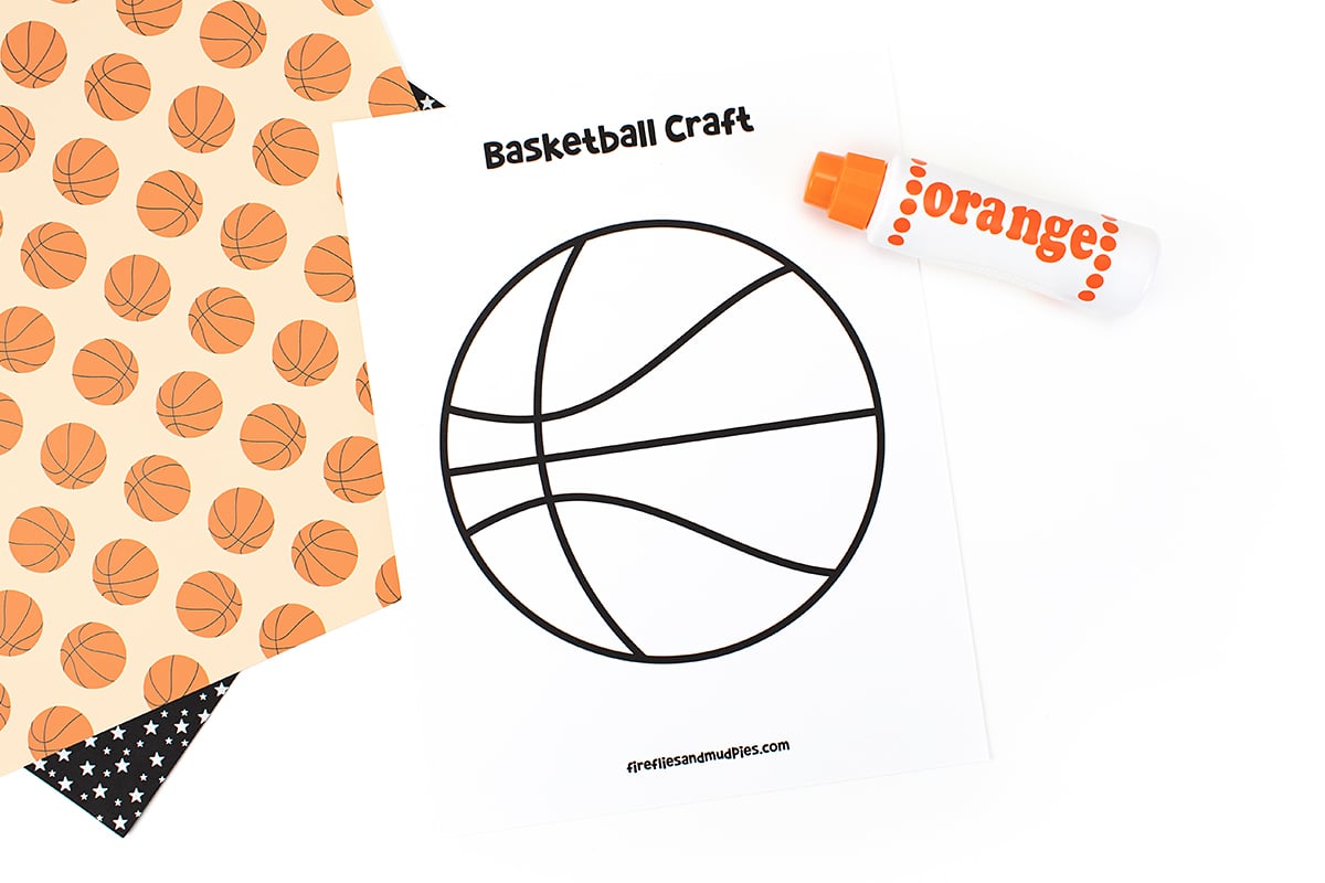Paper basketball template.