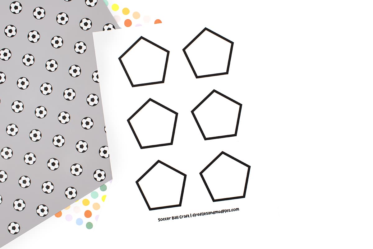 Craft template needed for the soccer ball craft.