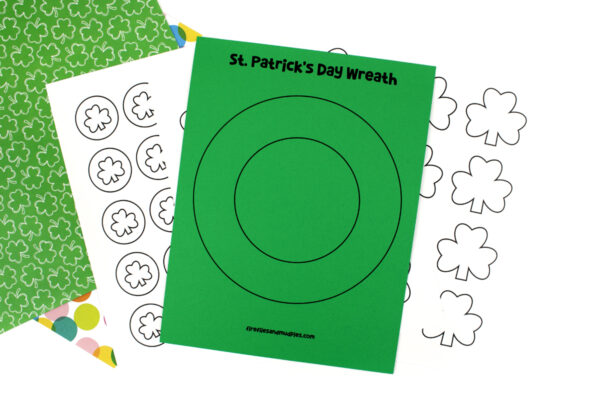 Easy St. Patrick's Day Shamrock Wreath for Kids - Fireflies and Mud Pies