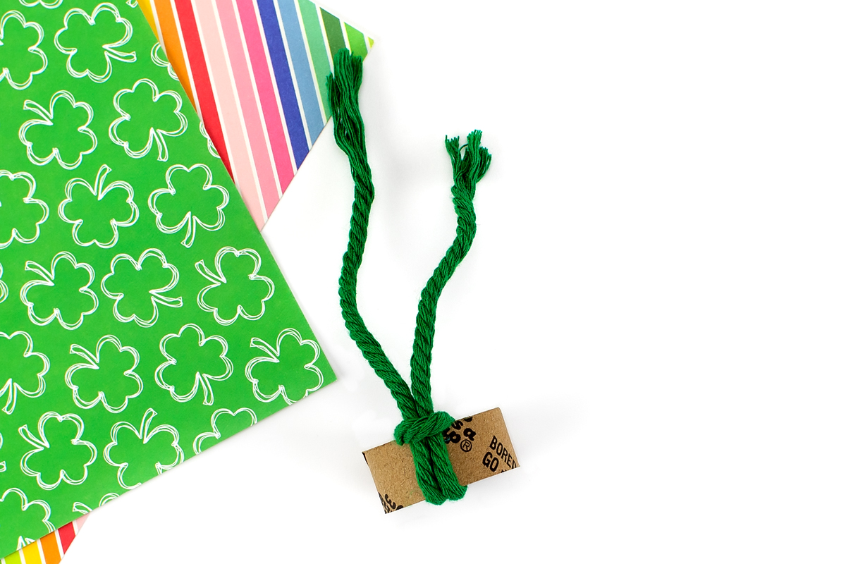 Using a lark's head knot to make a small hat for the Macrame Gnome.