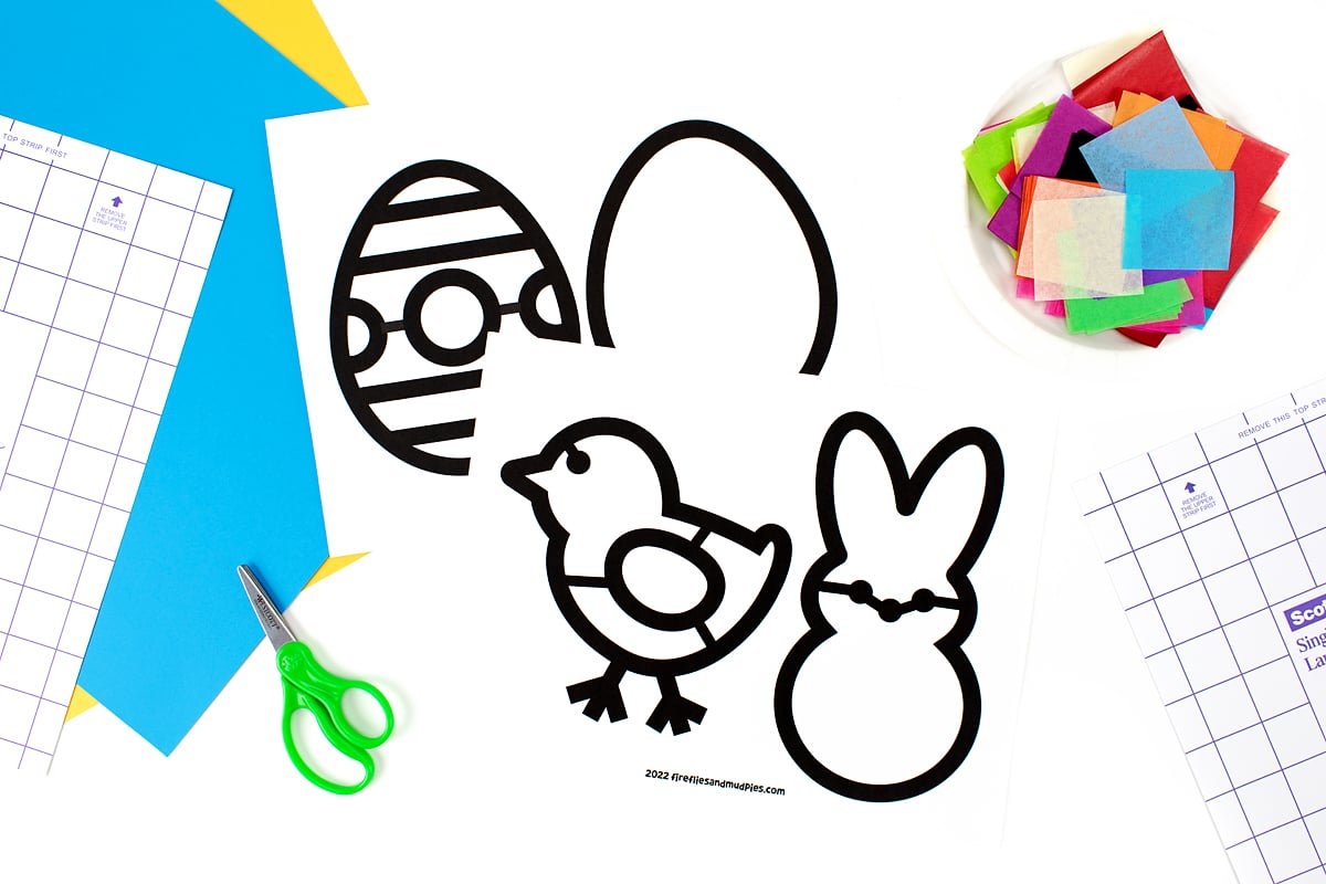 Easter suncatcher templates.