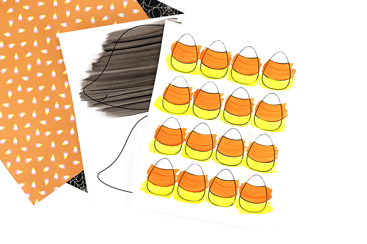 Halloween Hedgehog craft in-process.
