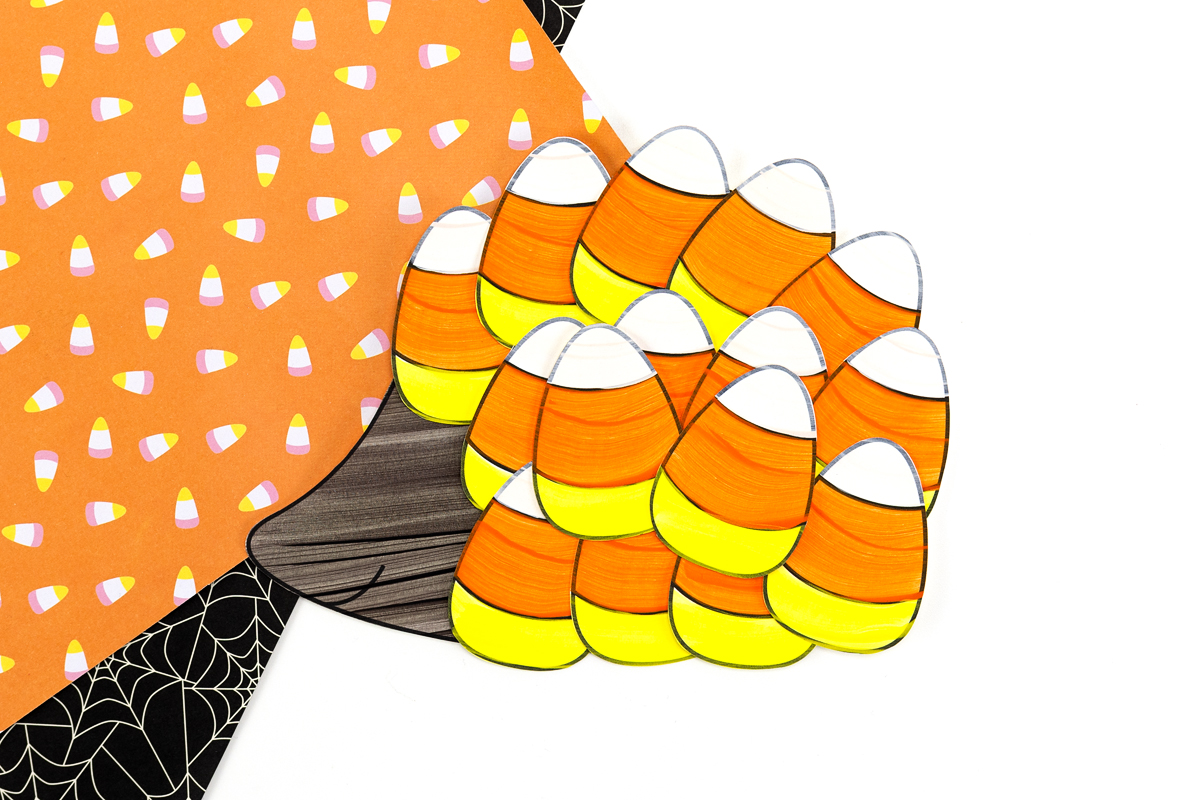 Halloween Hedgehog craft in-process.