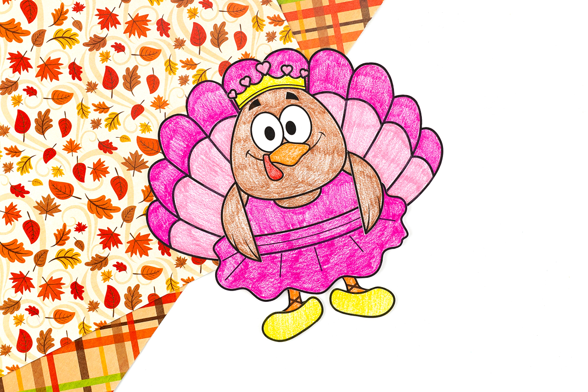 Ballerina turkey disguise craft for kids.