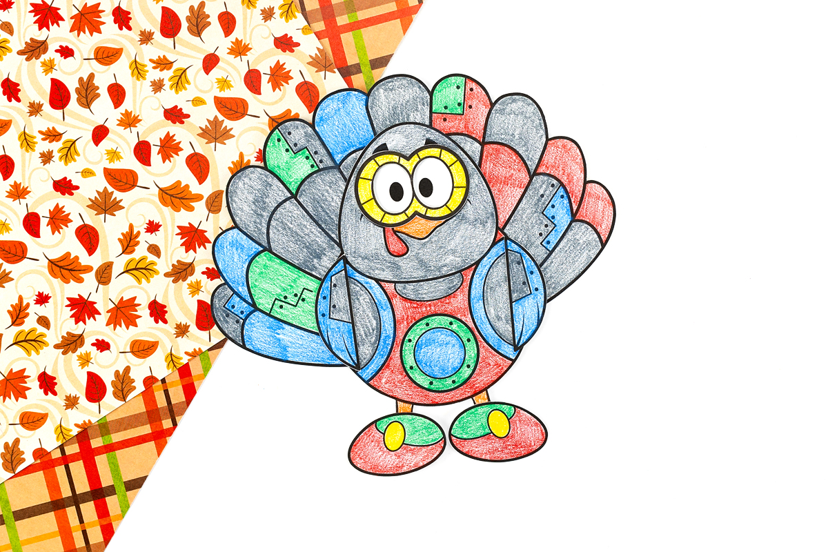 Robot turkey disguise for Thanksgiving.