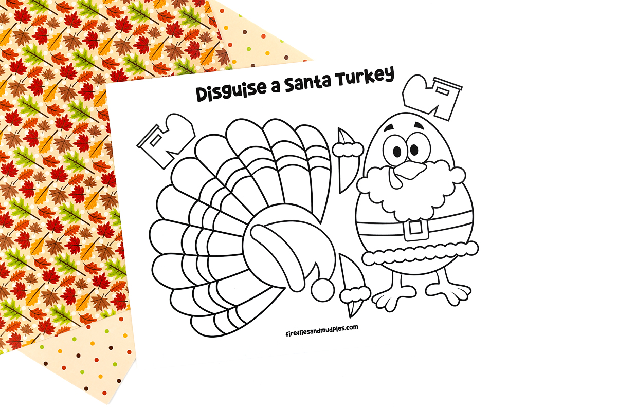 Template for Disguise a Santa Turkey project.