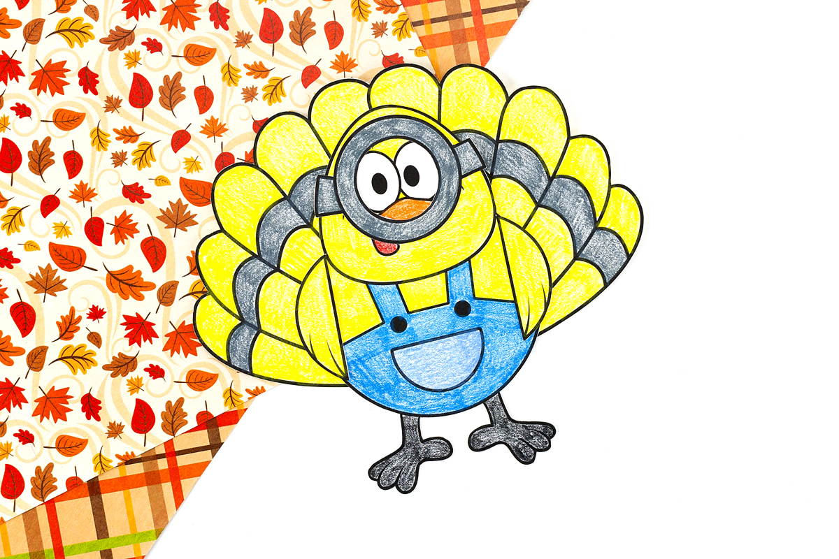 Despicable turkey disguise craft for kids.