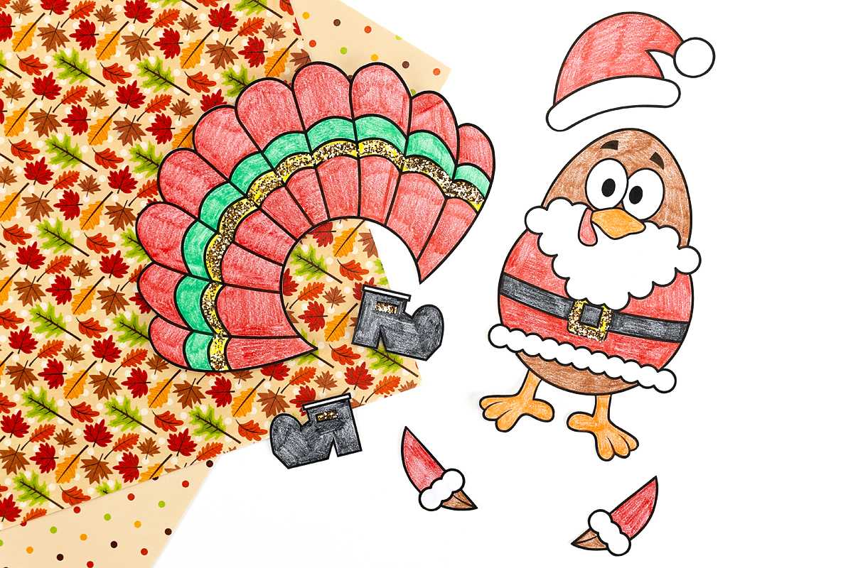 In-process Santa Turkey Disguise craft.f