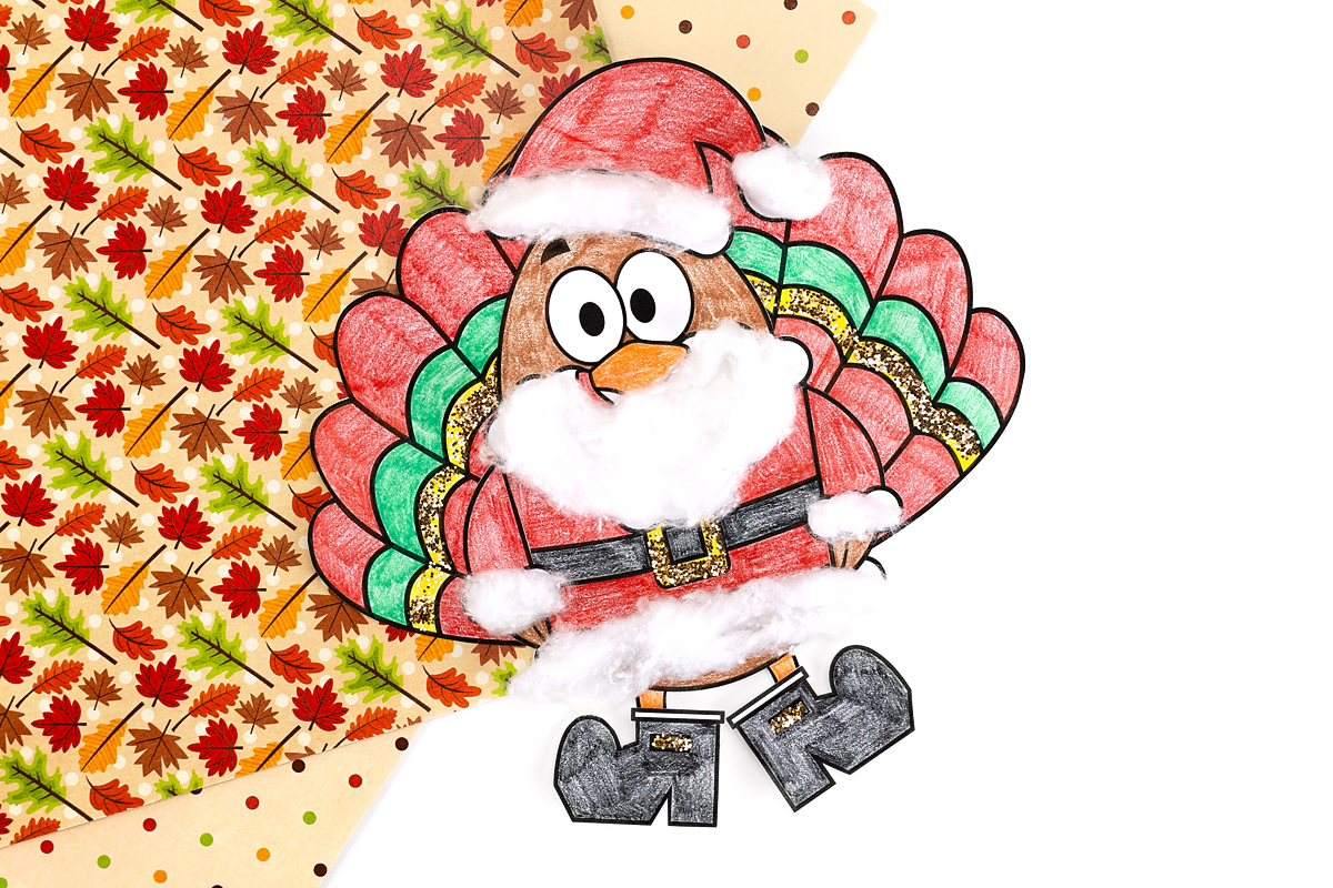 Horizontal photo of Santa Turkey Disguise project.