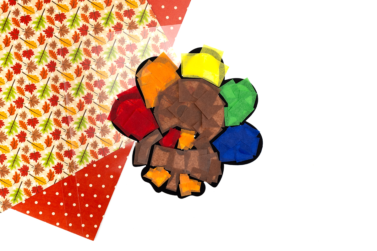 Turkey suncatcher craft for kids.