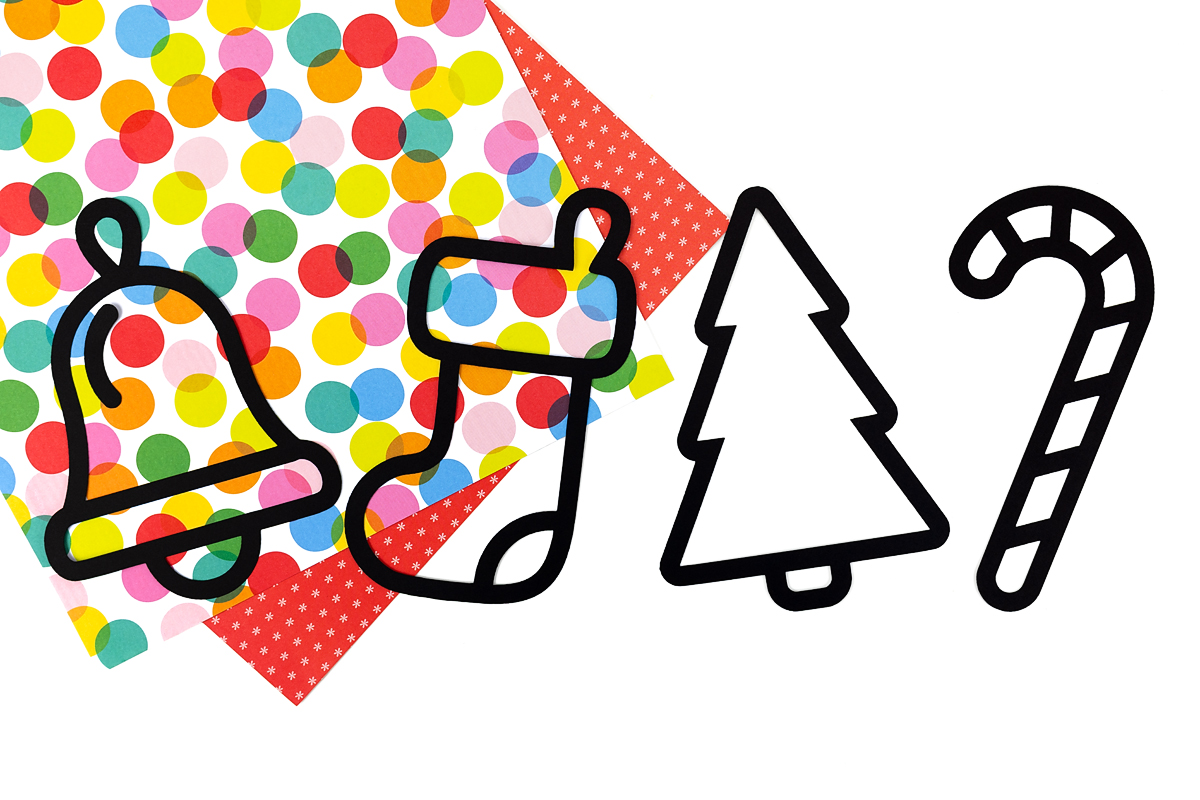 Christmas suncatchers outlines.