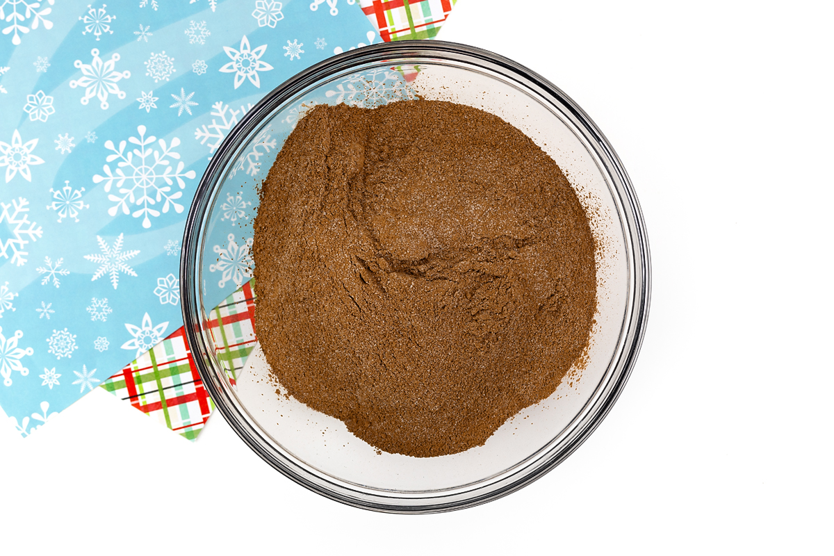 Cocoa, sugar, and salt blended together to make hot chocolate mix.