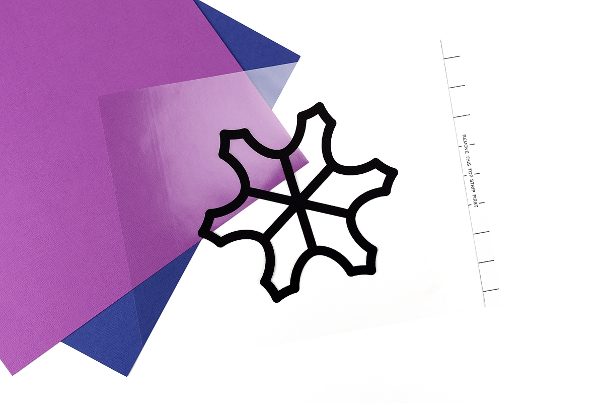 Snowflake suncatcher outline for kids on sticky paper.
