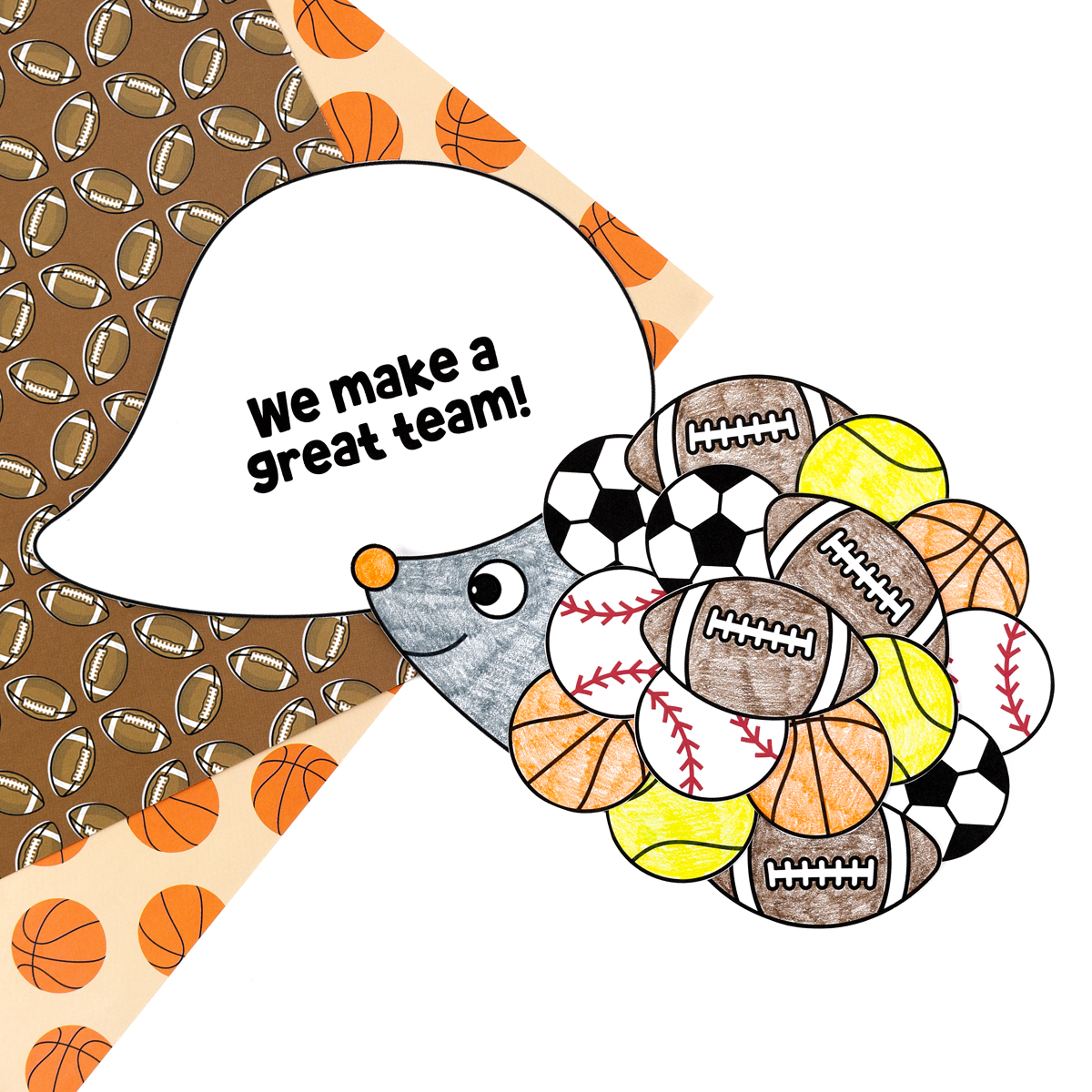 We make a great team sports-themed valentine for kids.