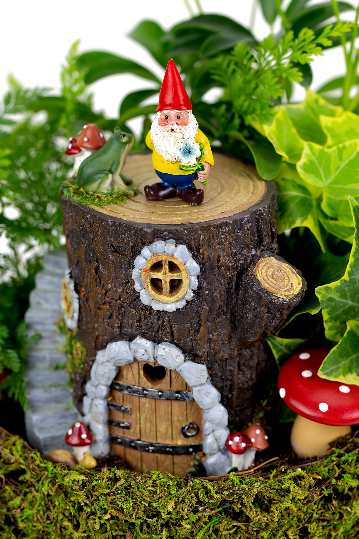 Photo of finished fairy garden for kids.